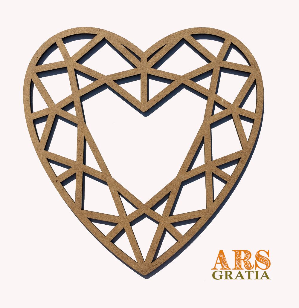 Adorno corazón decoración de pared en madera personalizable