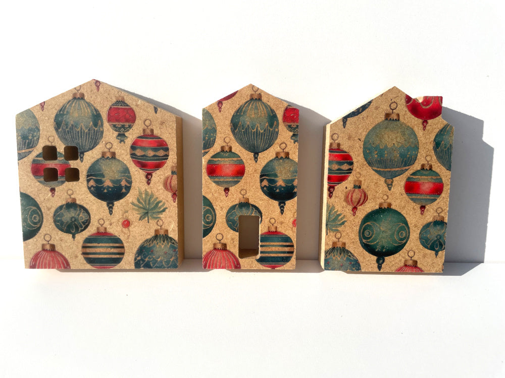 Casitas de navidad, decoración económica
