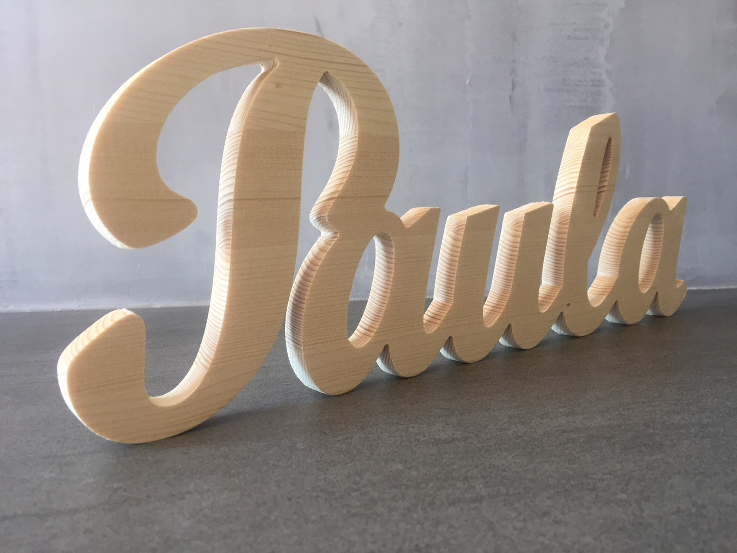 Nombre decorativo personalizado de madera