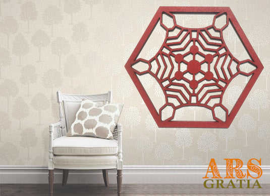 Adorno navideño copo de nieve decoración de pared en madera personalizable