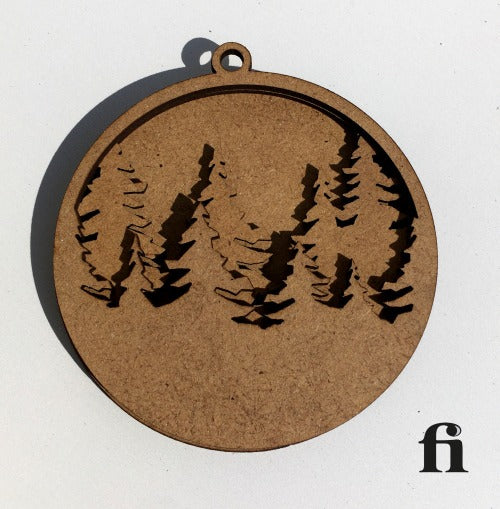 Boules de noël avec des scênes naturelles