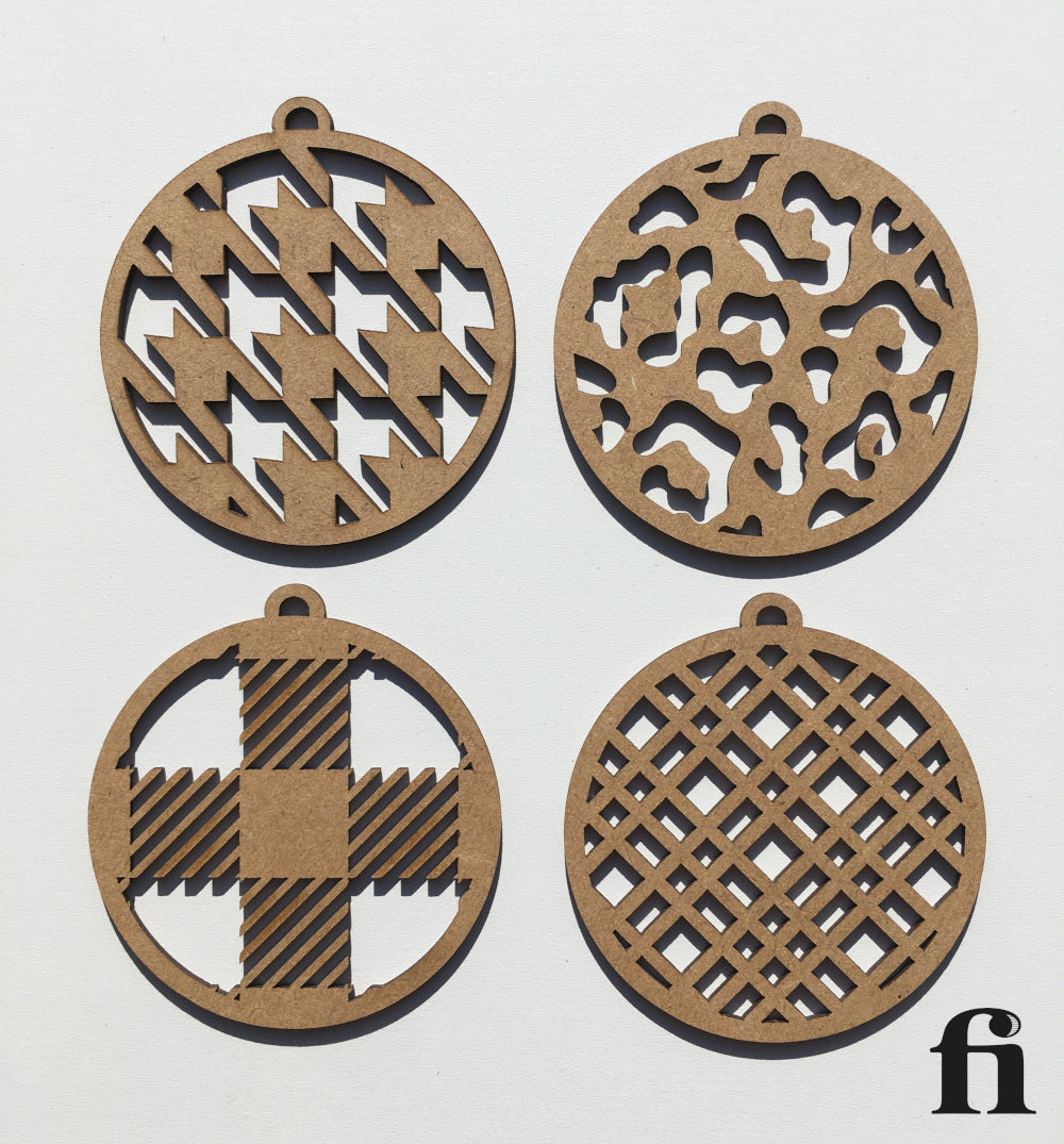 Boules de noël texturées en bois, à peindre