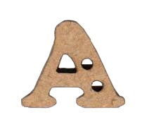 Botones letras de madera