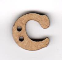 Botones letras de madera