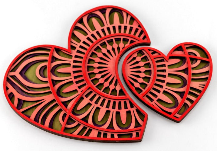 Cuadro de pared - Mandala Corazones