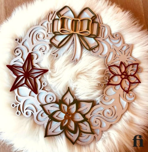 Corona floral de navidad