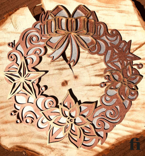 Corona floral de navidad
