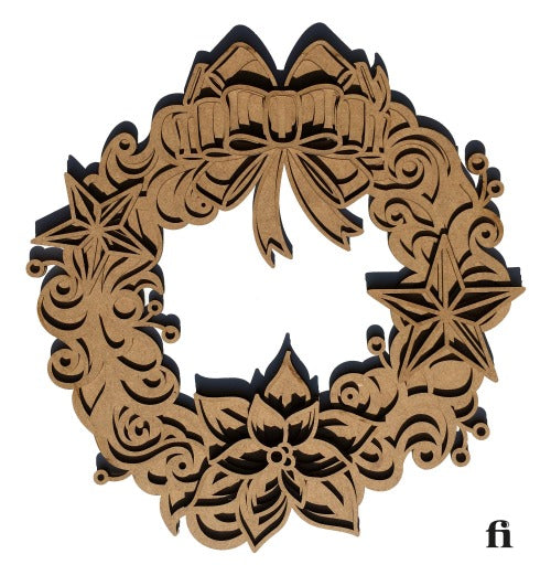 Corona floral de navidad