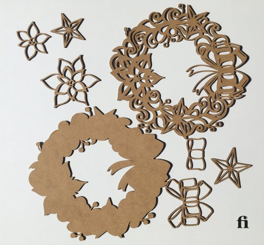 Corona floral de navidad