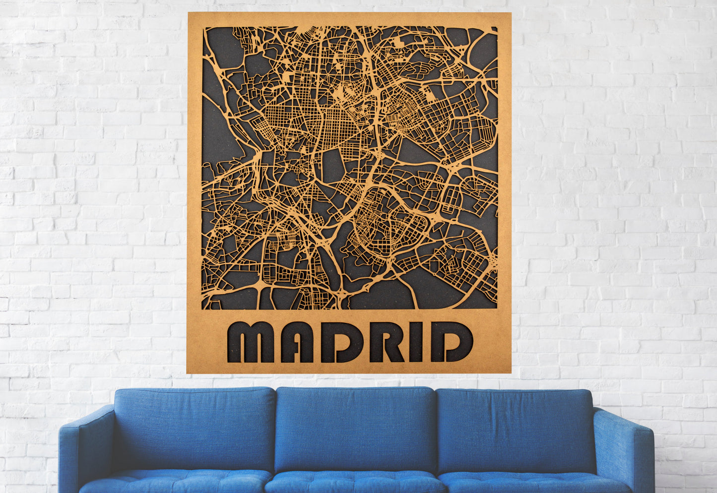 Callejeros de madera de Madrid y Barcelona