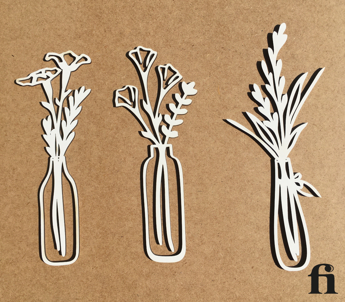 Flores y floreros decorativos de pared