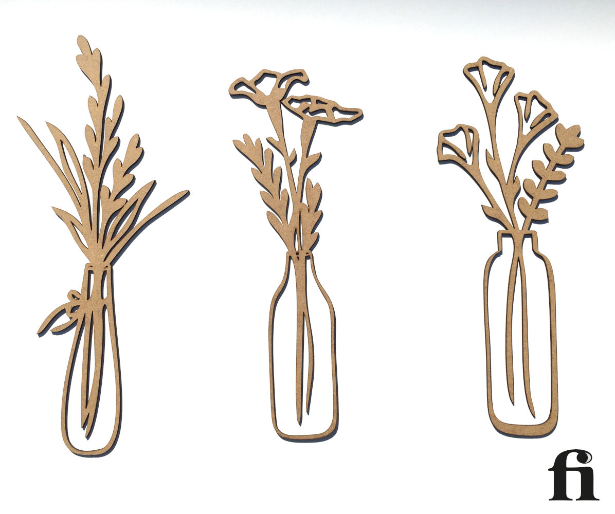 Flores y floreros decorativos de pared