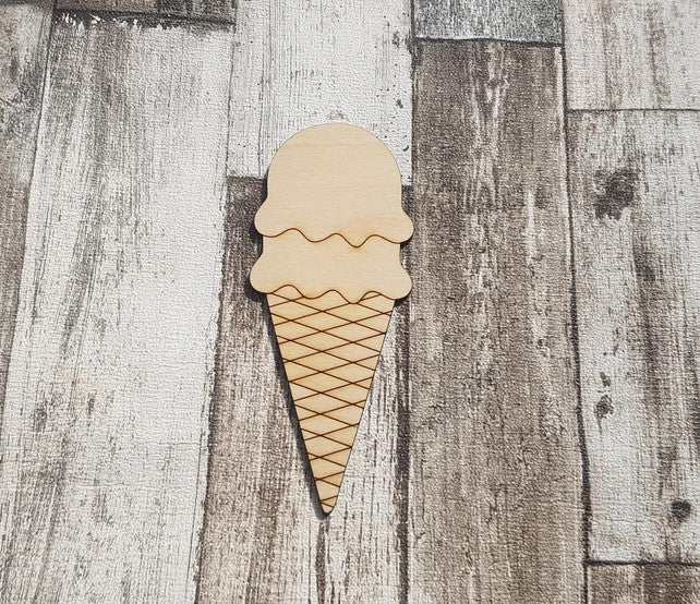 Siluetas de helados de madera