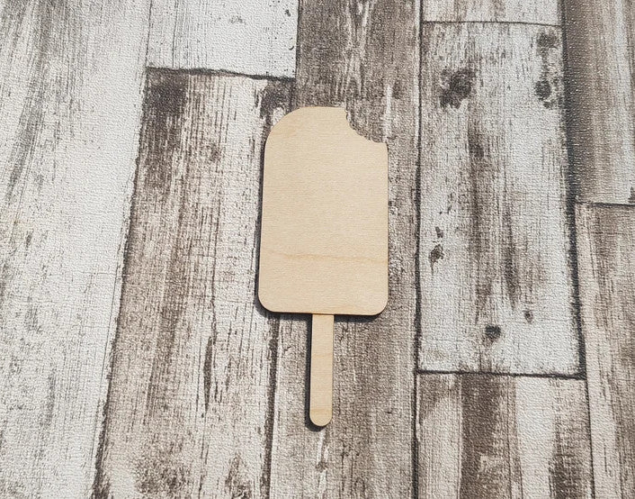 Siluetas de helados de madera