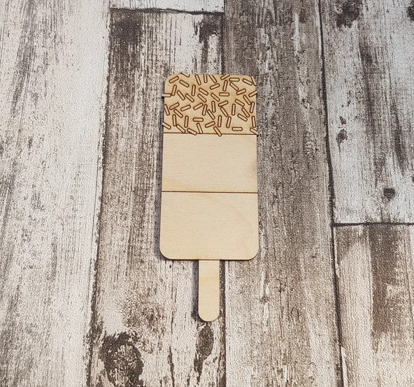Siluetas de helados de madera