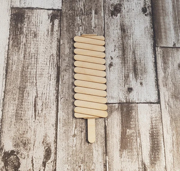 Siluetas de helados de madera