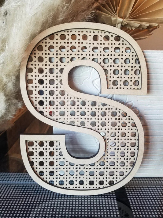 Lettres initiales type rotin