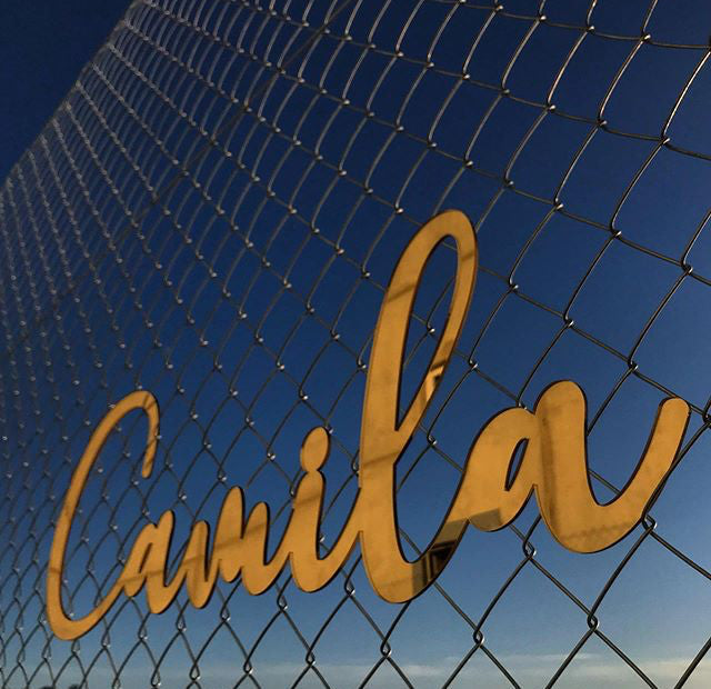 Nombre personalizado de metacrilato (color o espejo)