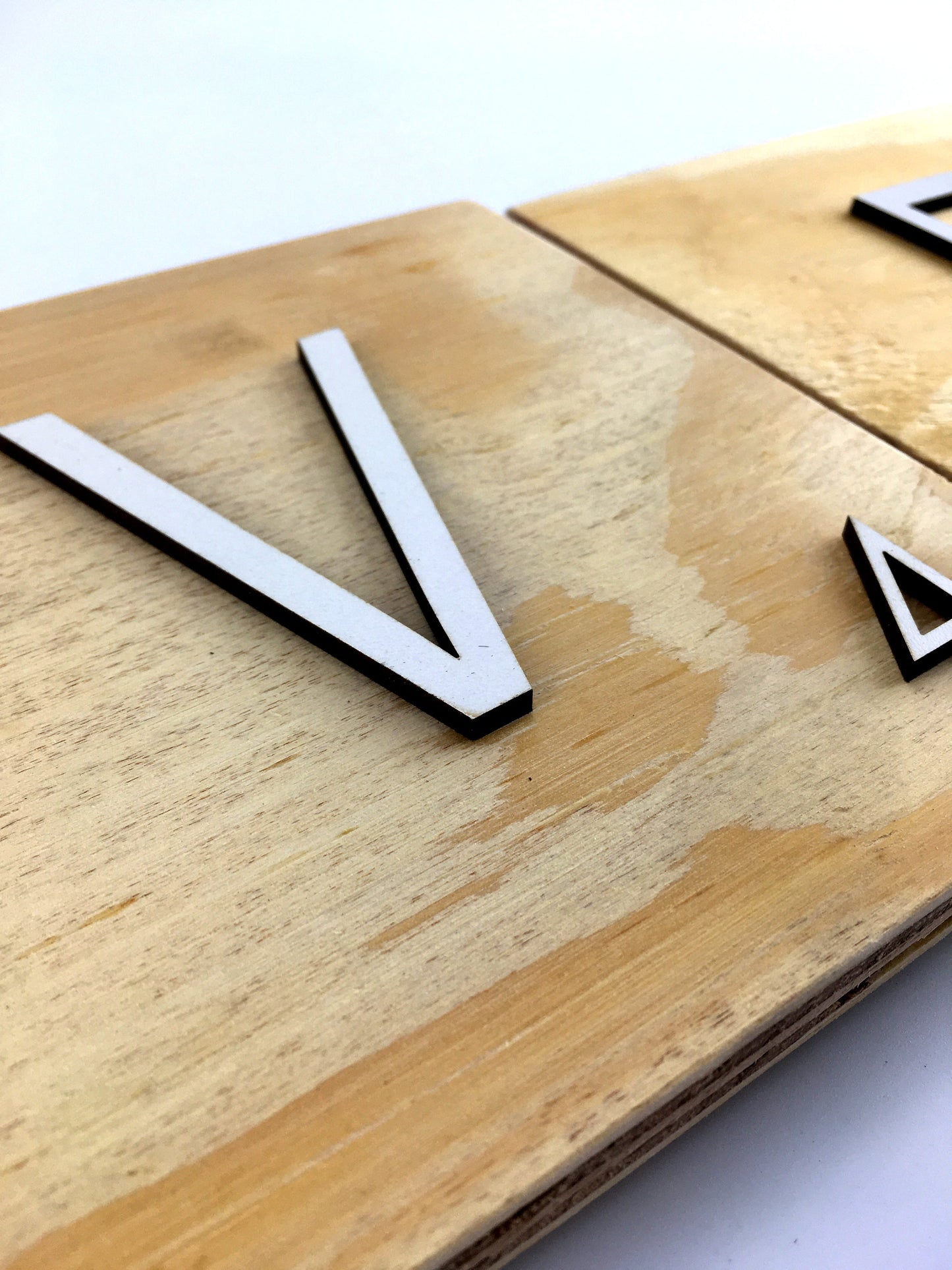 Letras decorativas Scrabble grandes de madera natural