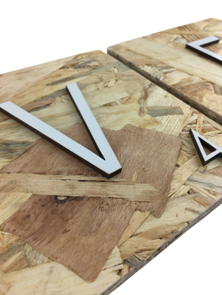 Letras decorativas Scrabble grandes de madera natural