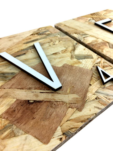 Letras decorativas Scrabble grandes de madera natural