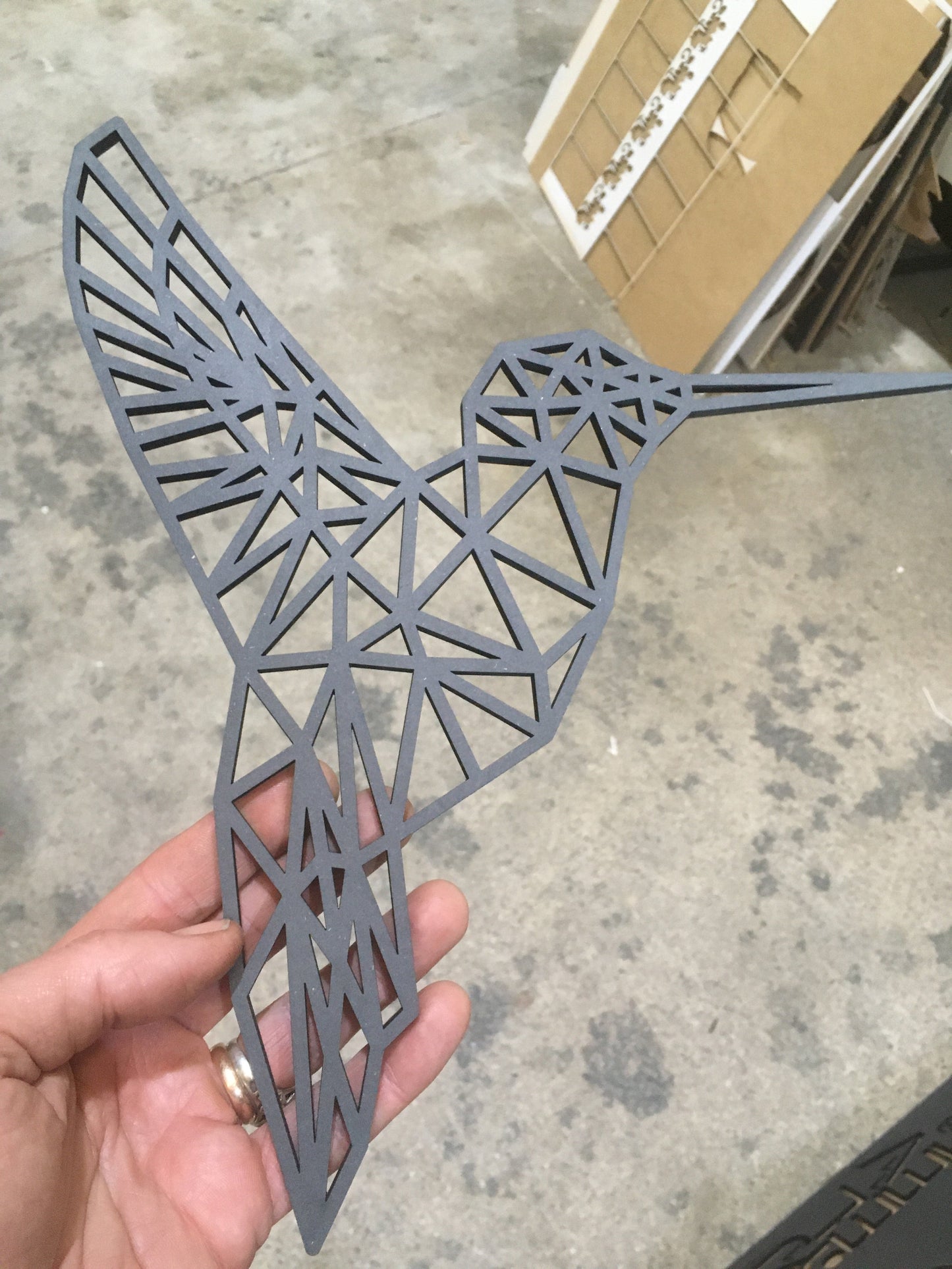 Ave Colibri personalizado de madera para decoración de pared