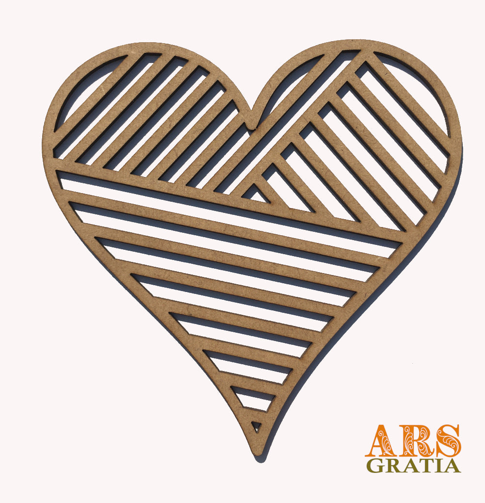 Adorno corazón decoración de pared en madera personalizable