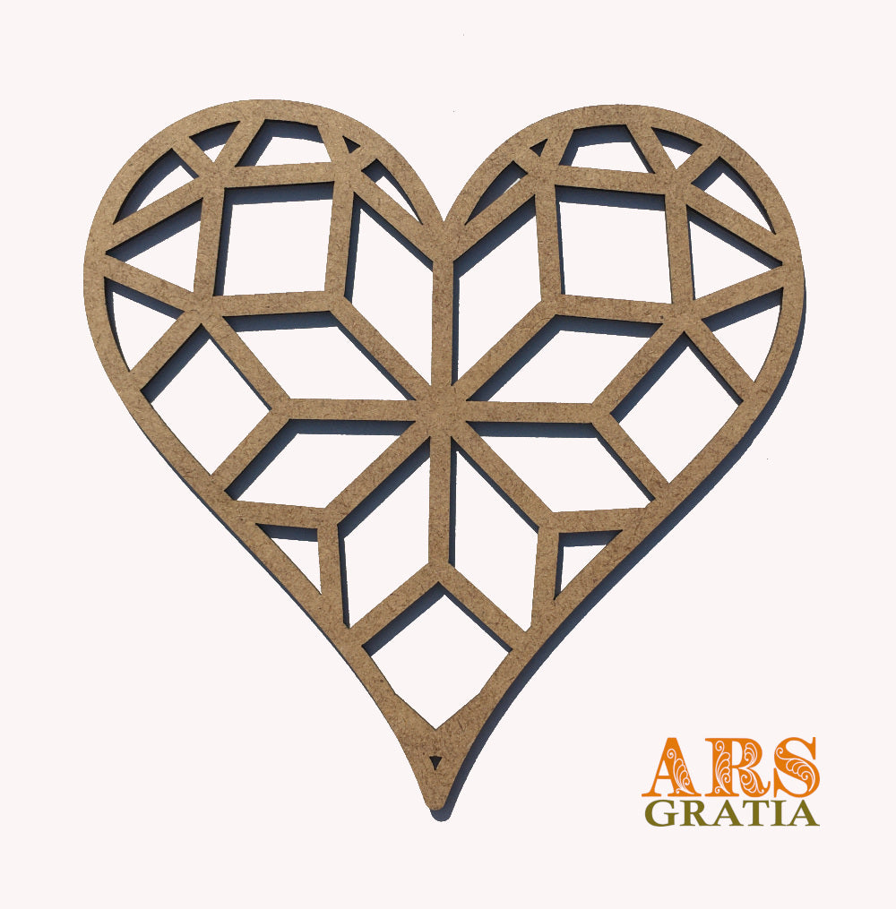 Adorno corazón decoración de pared en madera personalizable
