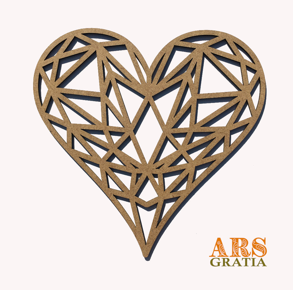 Adorno corazón decoración de pared en madera personalizable