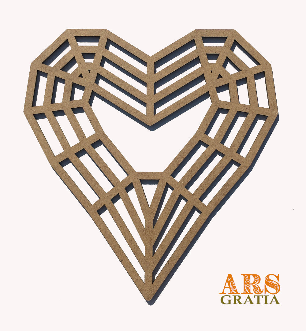 Adorno corazón decoración de pared en madera personalizable