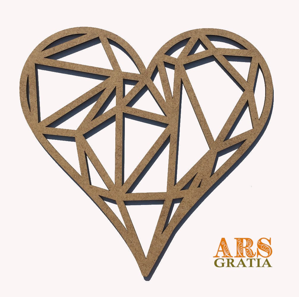 Adorno corazón decoración de pared en madera personalizable