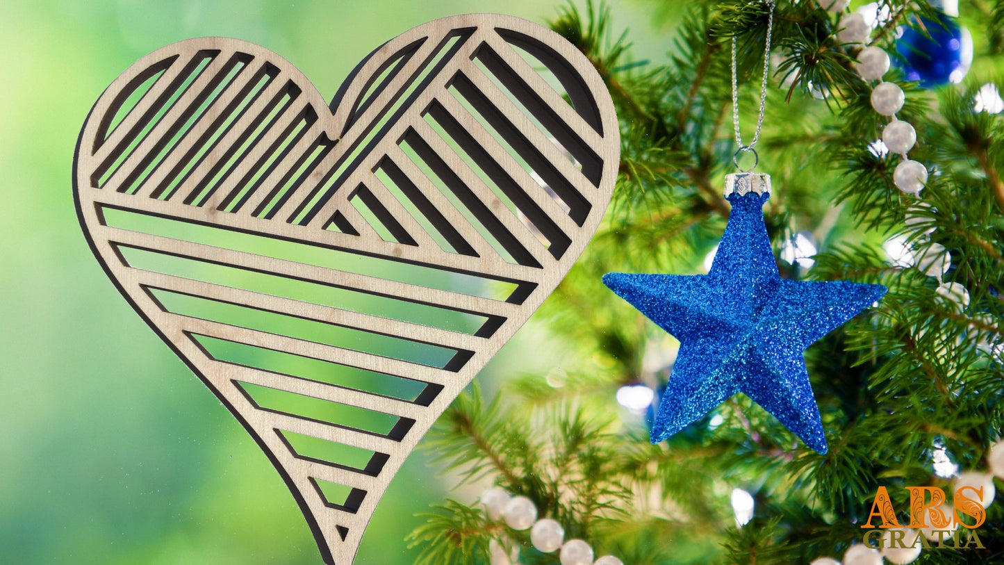 Adorno corazón decoración de pared en madera personalizable