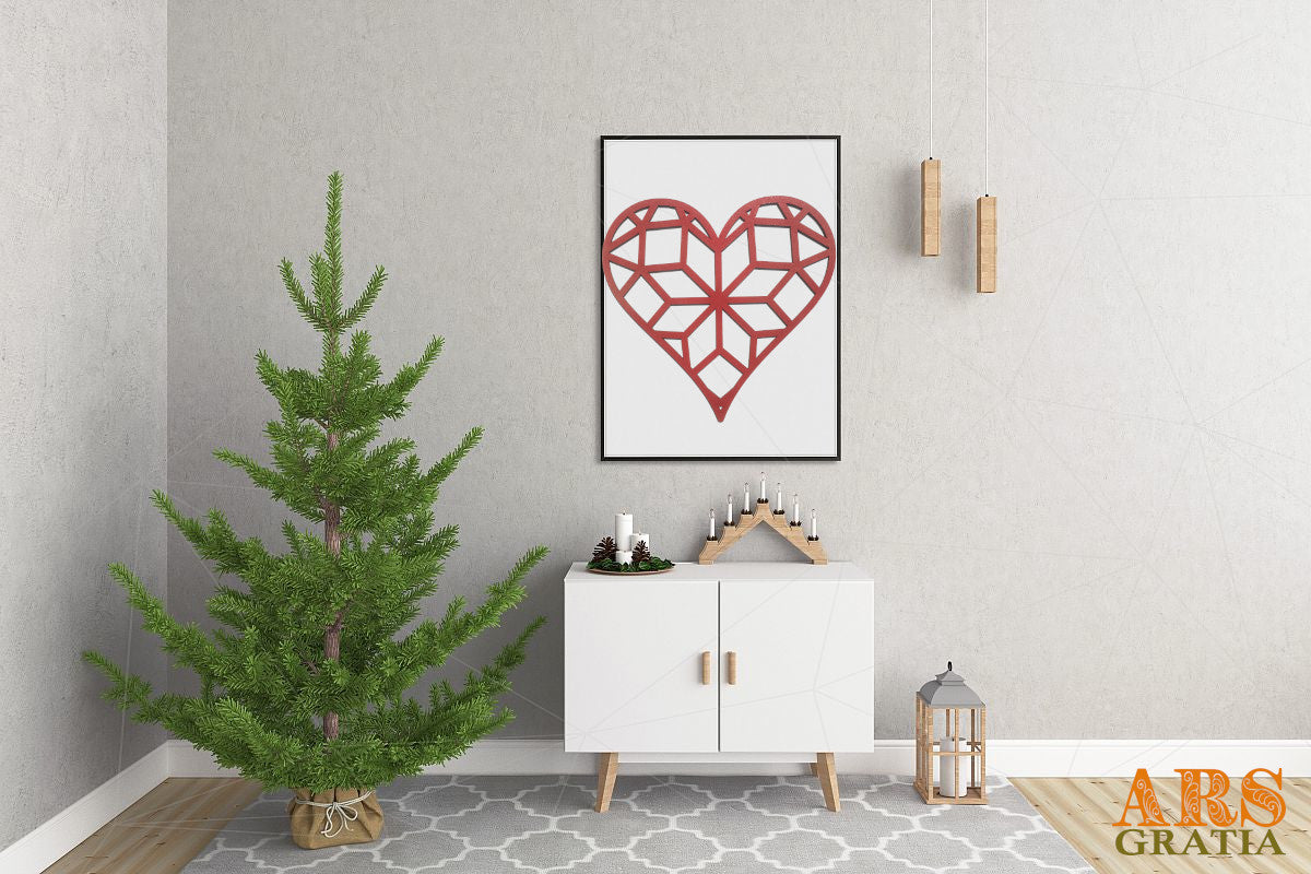 Adorno corazón decoración de pared en madera personalizable