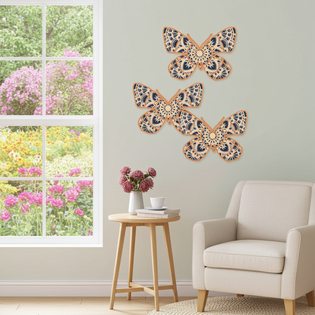 Animales mandalas de 3 capas (58 cms)