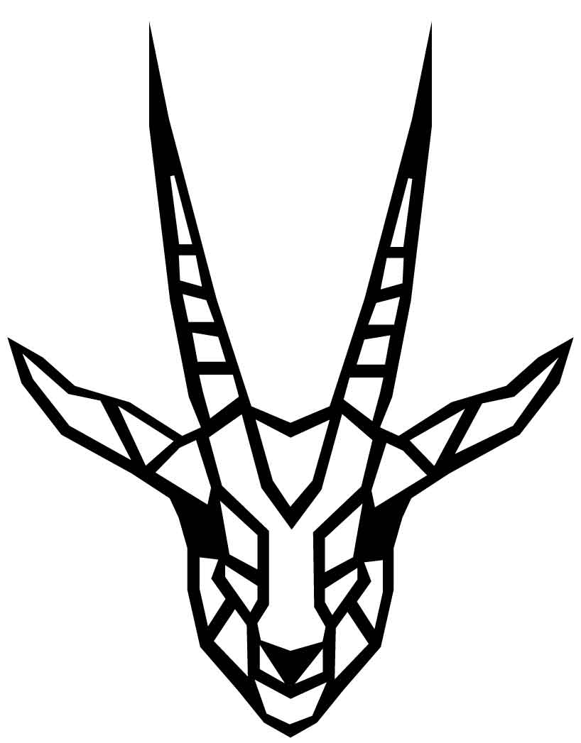 Cabeza de Antilope de madera para pared