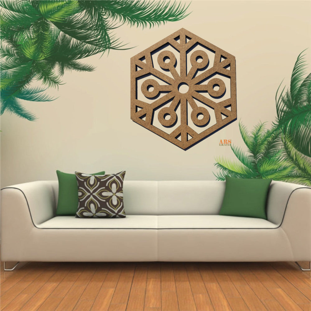 Adorno navideño copo de nieve decoración de pared en madera personalizable