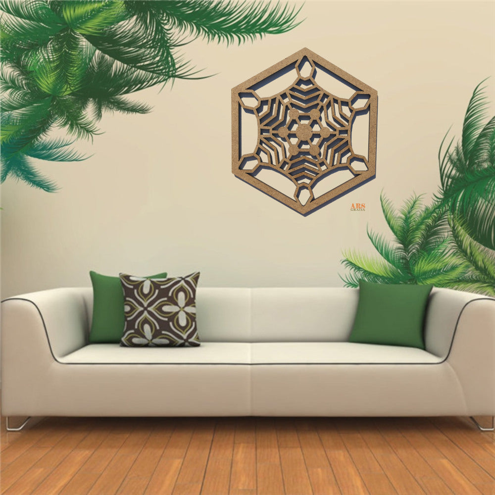 Adorno navideño copo de nieve decoración de pared en madera personalizable