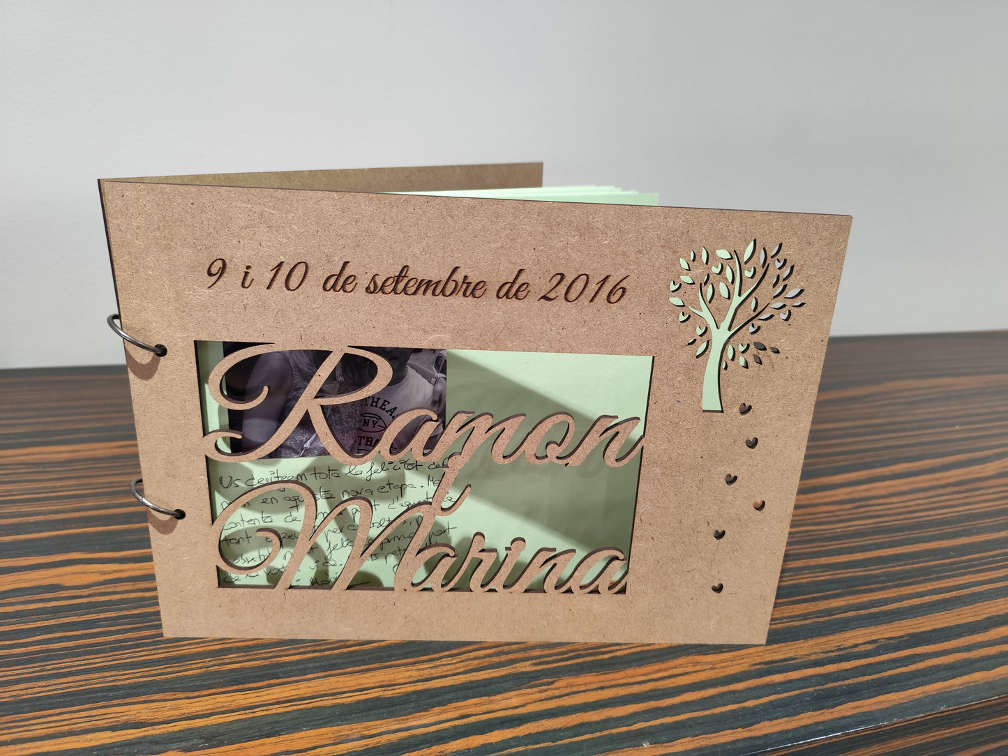 Álbum de madera - libro de firmas personalizable