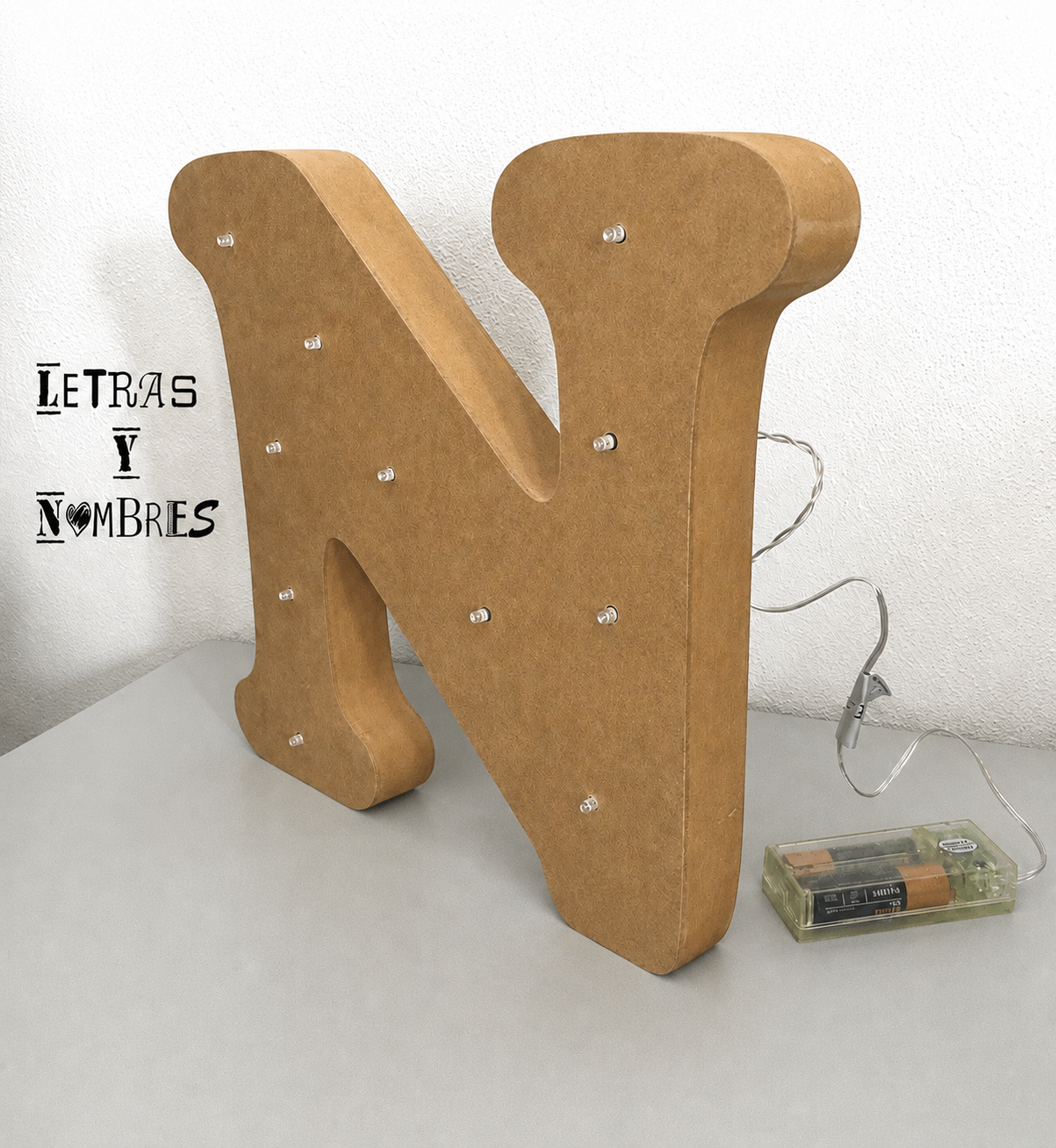 Letras DM con luces / leds