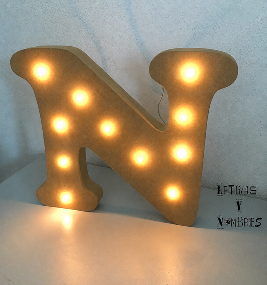 Lletres DM amb llums/LEDs