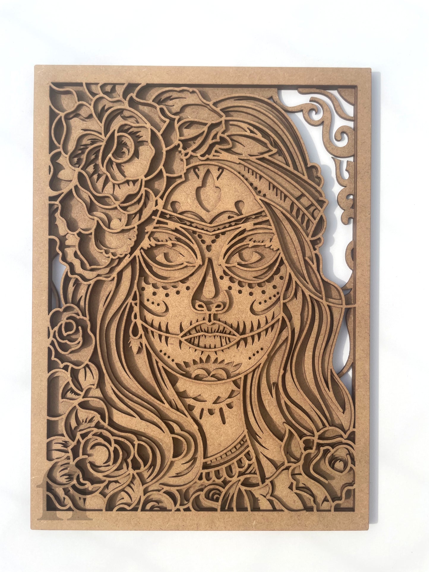 Cuadro de pared - Mandala para pintar busto Catrina