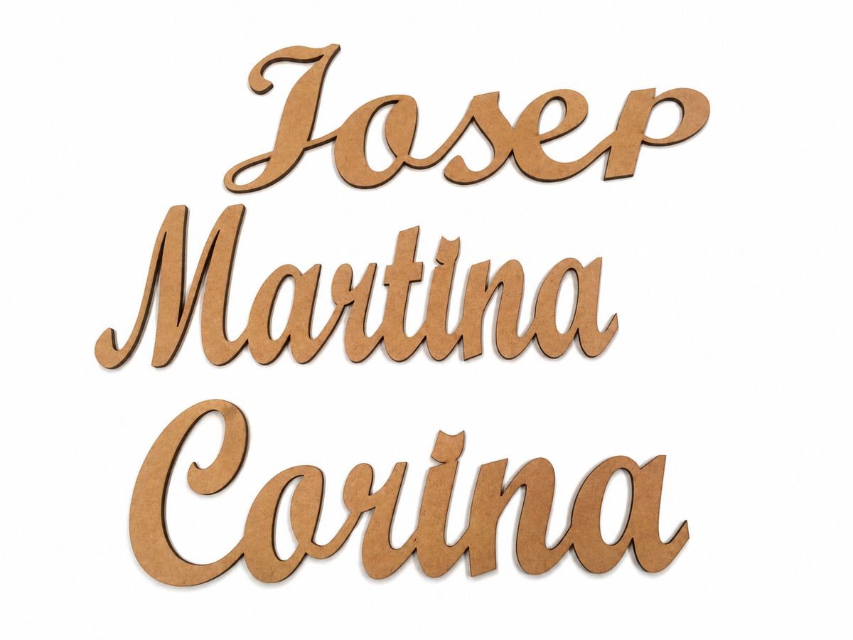 Nombre pequeño de madera de 11 cm