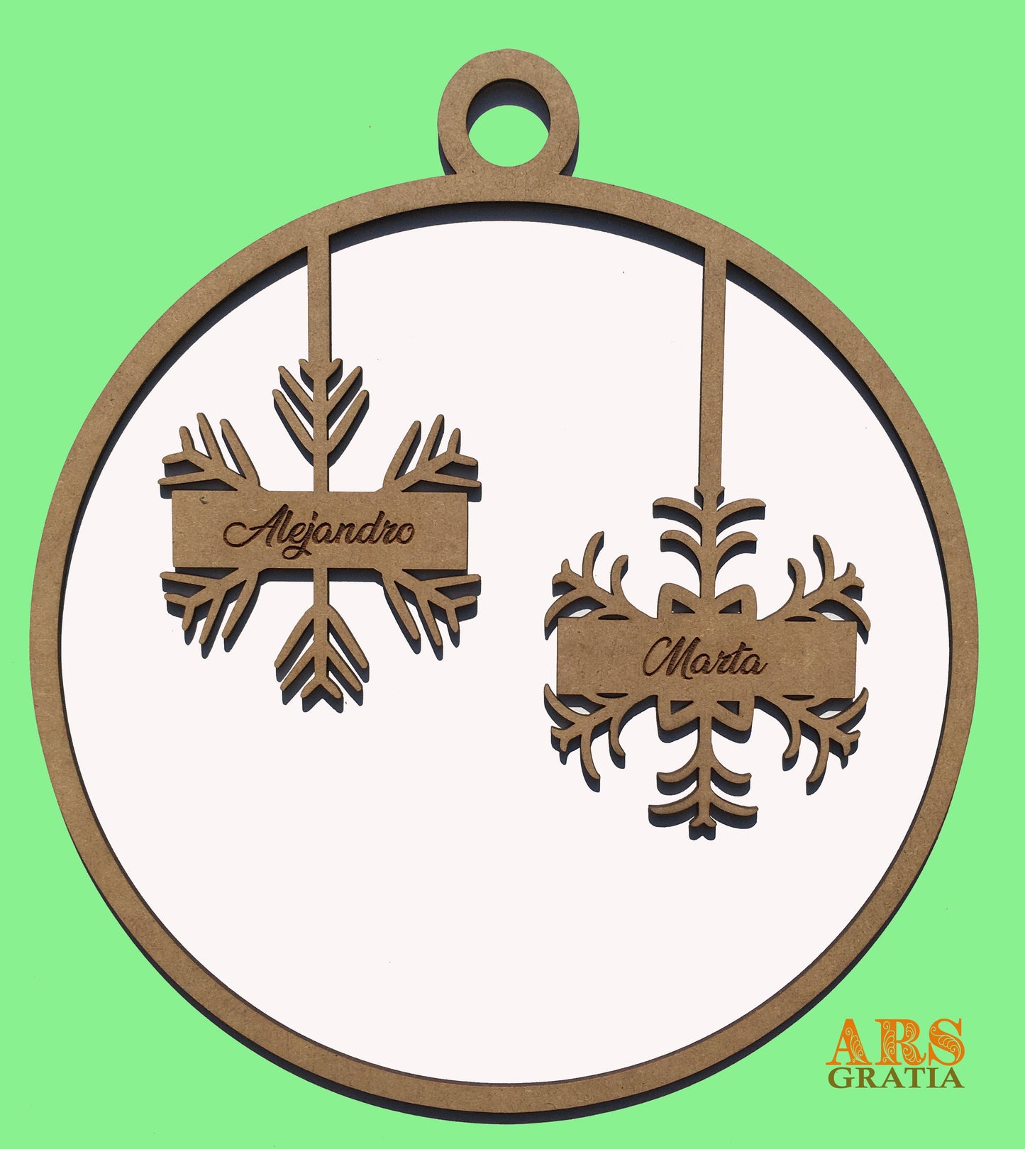 Bola de Navidad personalizada familiar