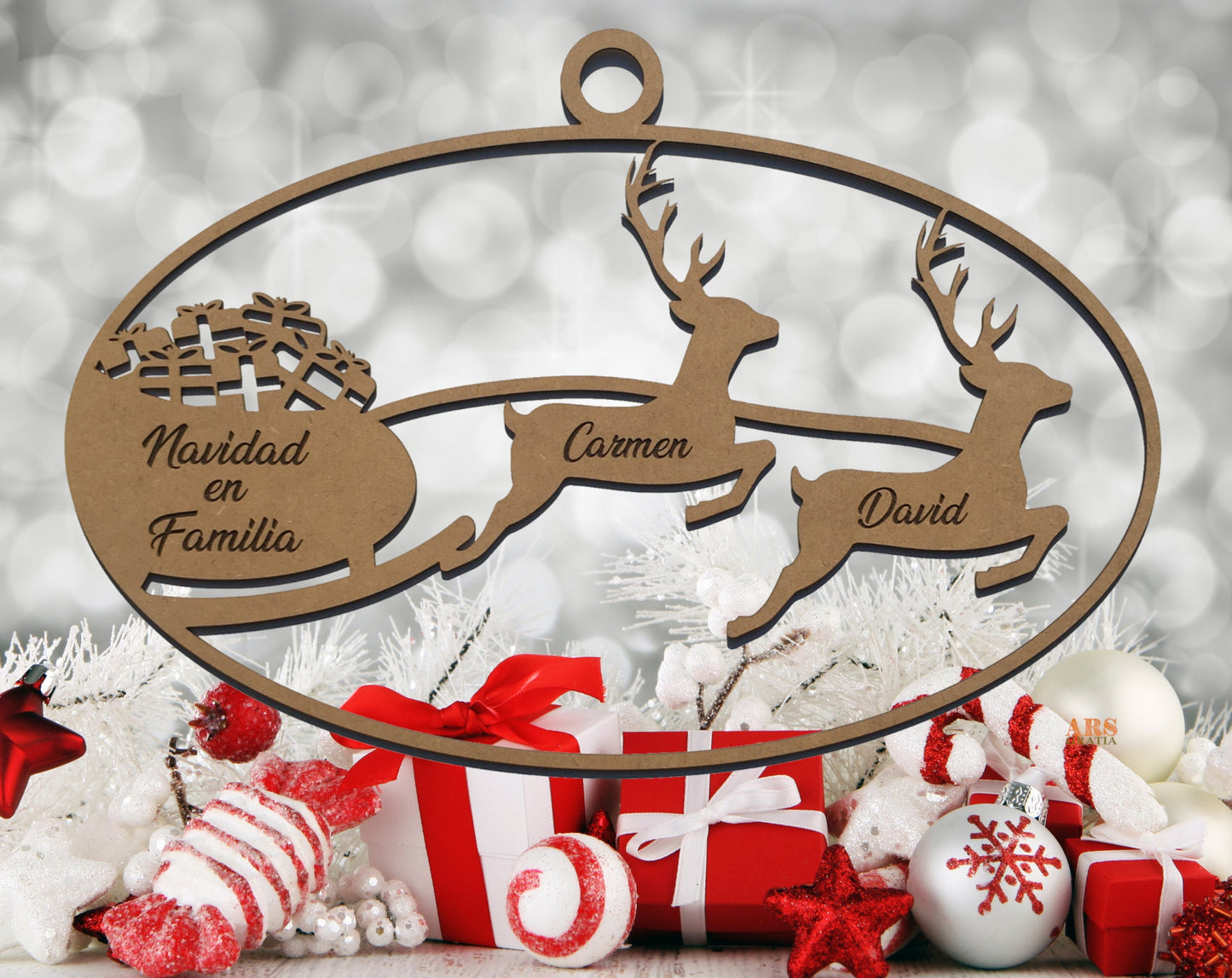 Bola de Navidad personalizada familiar