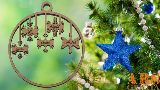 Bola de Navidad personalizada familiar