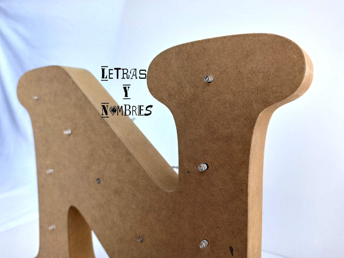 Letras DM con luces/leds