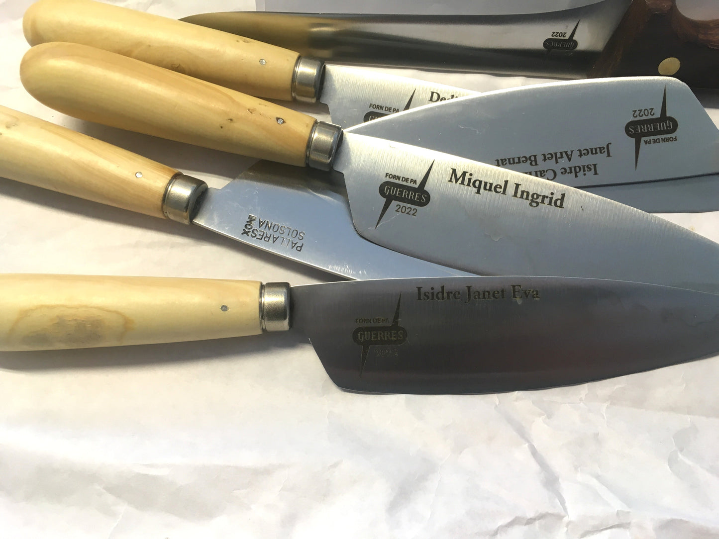 Cuchillos cocina mango boj acero carbon INOX