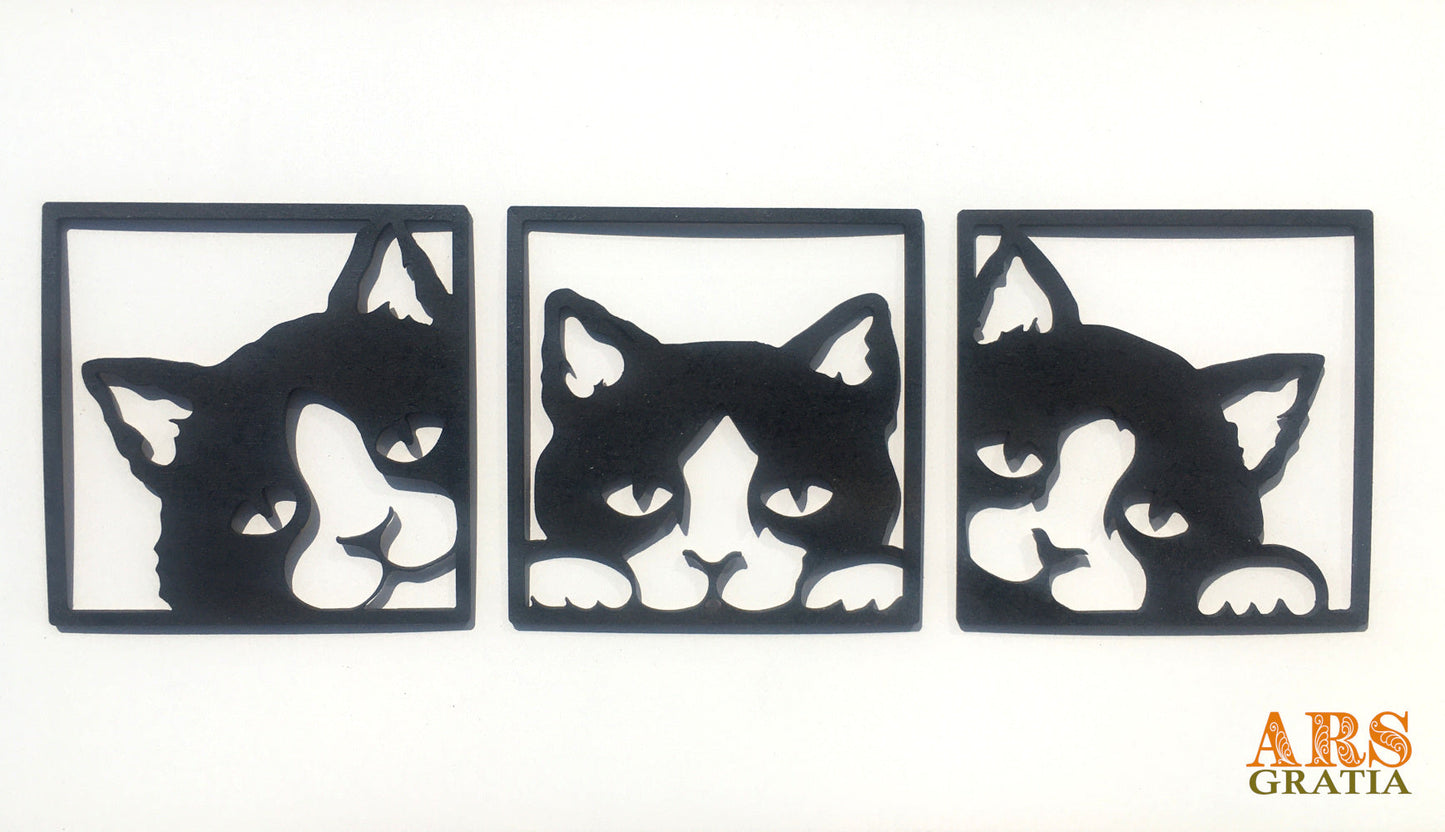 Cuadro de pared con gatos