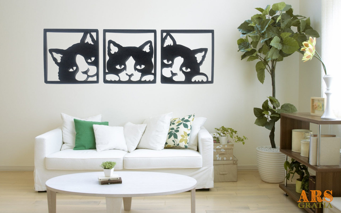 Cuadro de pared con gatos