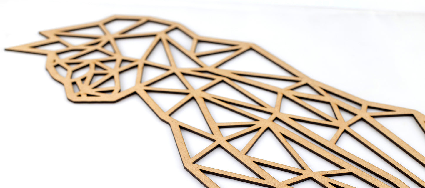 Gato personalizado de madera para decoración de pared